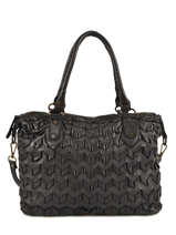 Schoudertas Dewashed Leder Milano Zwart dewashed DE19112