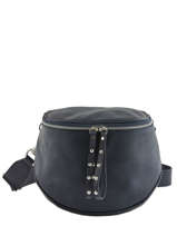 Schoudertas Caviar Leder Milano Blauw caviar CA19115