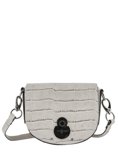 Longchamp Cavalcade croco Cross body tas Zwart