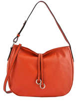 Schoudertas Caviar Leder Milano Oranje caviar 5661