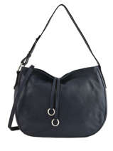 Schoudertas Caviar Leder Milano Blauw caviar 5661