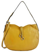 Schoudertas Caviar Leder Milano Geel caviar 5661