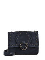 Sac Bandoulire S Velvet Cuir Milano Bleu velvet VR17111