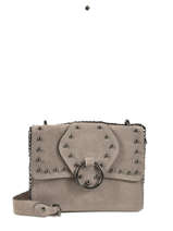 Sac Bandoulire S Velvet Cuir Milano Gris velvet VR17111