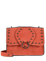 Sac Bandoulire M Velvet Cuir Milano Orange velvet VR180602