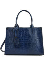 Handtas Croco Leder Milano Blauw croco CR16062N