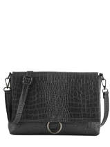 Sac Bandoulire Croco Cuir Milano Noir croco CR19111N