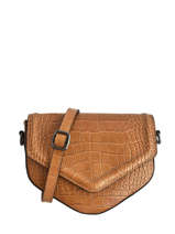 Cross Body Tas Croco Leder Milano Bruin croco CR19117N