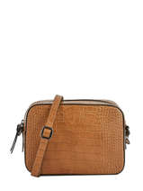 Sac Bandouli�re Croco Cuir Milano Marron croco CR19118N