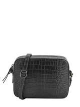 Sac Bandouli�re Croco Cuir Milano Noir croco CR19118N