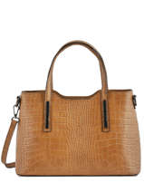 Handtas Croco Leder Milano Bruin croco CR15116N