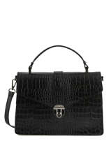 Sac Bandouliere Croco Cuir Milano Noir croco CR19061N