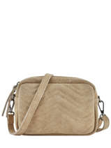 Sac Bandoulire Velvet Cuir Milano Beige velvet VE19111