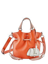 Bucket Bag S Premier Flirt Bicolor Leder Lancel Oranje premier flirt A10597