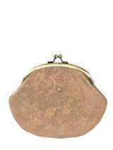 Porte Monnaie Cuir Mila louise Marron vintage 3304S