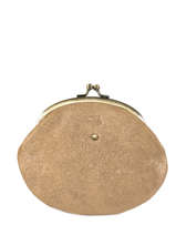 Porte Monnaie Cuir Mila louise Jaune vintage 3304S
