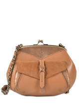 Cross Body Tas Vintage Leder Mila louise Bruin vintage 3337CSV