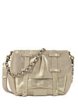 Cross Body Tas Vintage Leder Mila louise Beige vintage 3351X