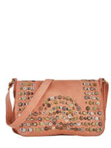 Cross Body Tas Studs Leder Basilic pepper Oranje studs BSTU06