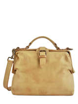 Sac Port Main Cow Cuir Basilic pepper Jaune cow BCOW05