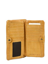 Portefeuille Heritage Cuir Biba Jaune heritage KA4-vue-porte