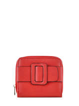 Portemonnee Met Kaarthouder Grained Miniprix Rood grained 78BH113