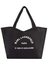 Sac Shopping Rue St Guillaume Canvas Karl lagerfeld Noir rue st guillaume 201W3138