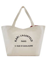 Sac Shopping Rue St Guillaume Canvas Karl lagerfeld Beige rue st guillaume 201W3138