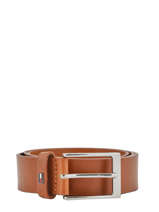 Verstelbare Herenriem Leder Tommy hilfiger Bruin belt AM05901