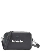 Cross Body Tas Chantaco Logo Leder Lacoste Zwart chantaco animation NF3048AD