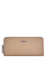 Portefeuille Cuir Coach Beige wallet 73738