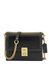 Sac Bandoulire Hutton Cuir Coach Noir hutton 88342