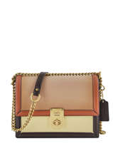 Cross Body Tas Hutton Leder Coach Beige hutton 89070