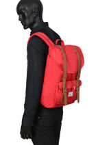 Sac  Dos 1 Compartiment + Pc 13" Herschel Rouge classics 10020-vue-porte