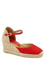 Espadrilles Met Sleehak Unisa Rood espadrilles CACERES