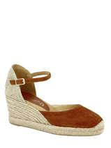Espadrilles Talon Compens Unisa Marron espadrilles CACERES