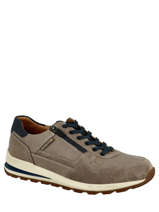 Bradley Sneakers Uit Leder Mephisto Grijs men BRADLEY