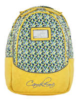 Sac  Dos Enfant 2 Compartiments Cameleon Jaune retro RET-SD31