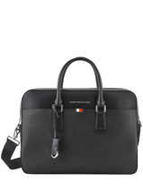 Business Tas Th Essential Leder Tommy hilfiger Zwart business AM05782