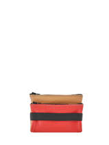 Portemonnee S Met Elastiek Leder Etrier Rood bandit manchot f EBM120