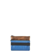Porte-monnaie  lastique Cuir Etrier Bleu bandit manchot f EBM120