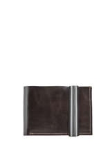 Porte-monnaie � �lastique Cuir Etrier Noir bandit manchot h EBM309