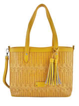 Schoudertas Elise Fuchsia Geel elise F9887-7