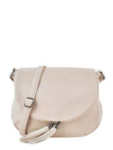 Sac Bandoulire Pompon Miniprix Beige pompon F305