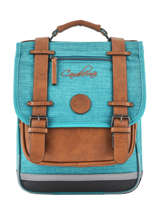 Rugzak Kind 2 Compartimenten Cameleon Blauw vintage chine VIN-SD38