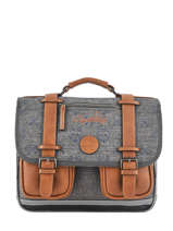 Boekentas Voor Kinderen 2 Compartimenten Cameleon Grijs vintage urban CA35