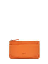 Porte-monnaie Cuir Petit prix cuir Orange supreme FA213