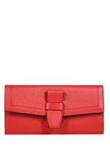 Portefeuille No Charlie Cuir Lancel Rouge neo charlie A10513