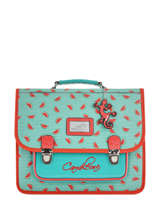 Boekentas R�tro 2 Compartimenten Cameleon Blauw retro CA35