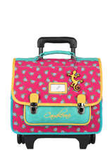 Cartable � Roulettes R�tro Cameleon Vert retro CR35
